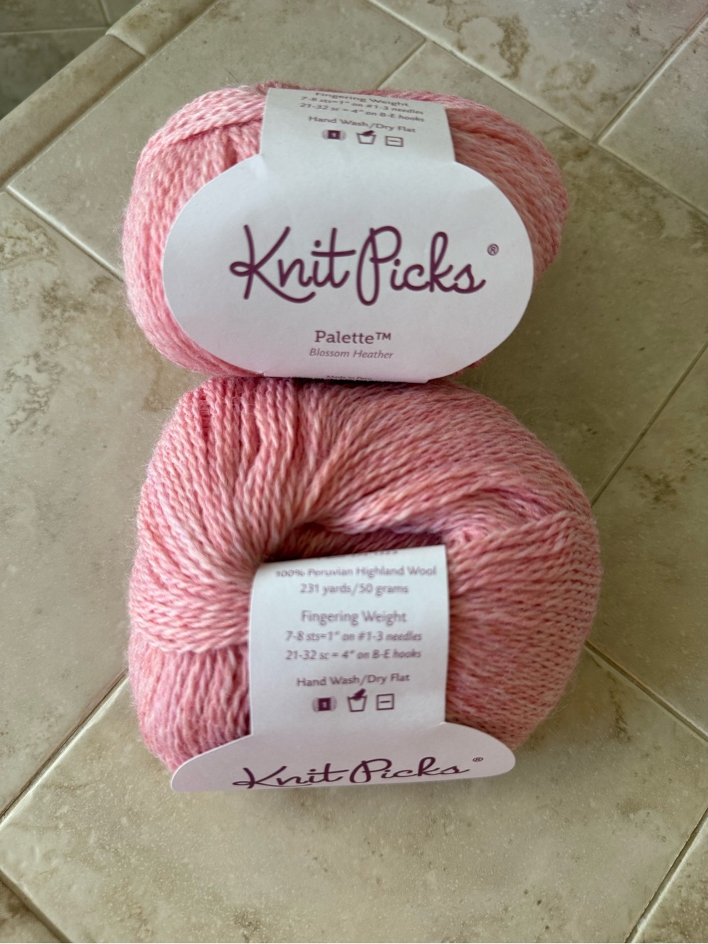 Knit Picks Palette Blossom Heather Pink Fingering Weight Wool Yarn